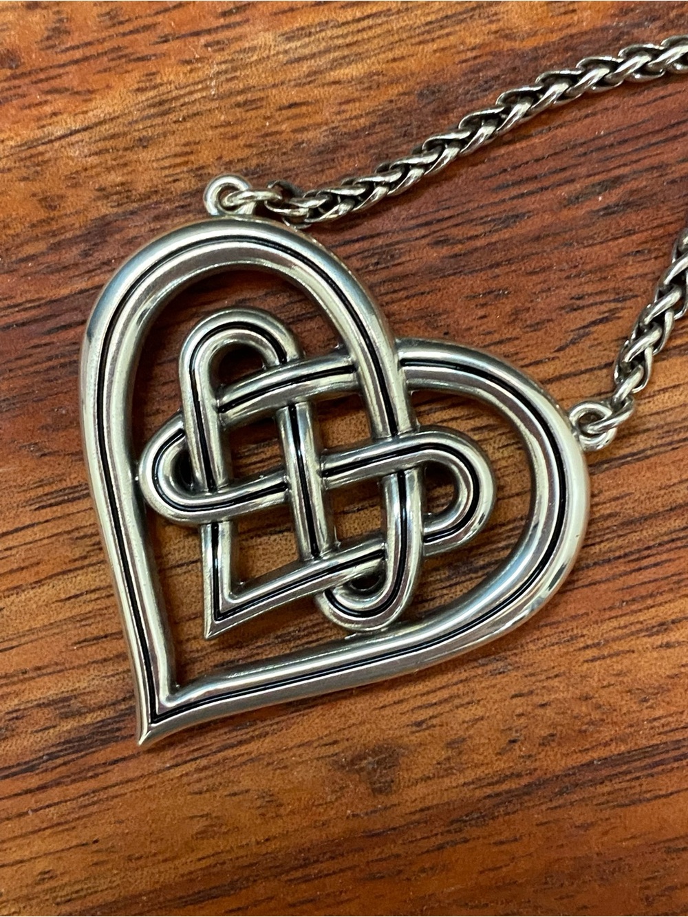Brighton Interlock Crossing Hearts Necklace w/ box